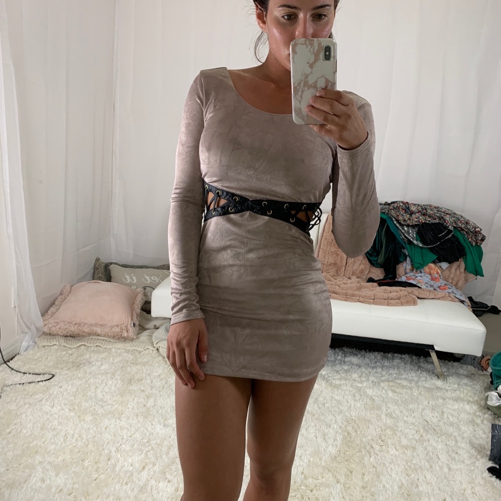 Taupe lulus mini dress size small